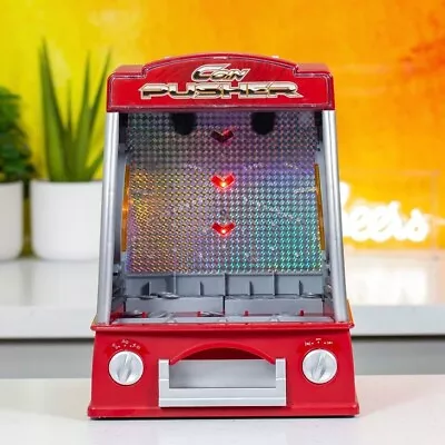 Electronic Coin Pusher Machine Toy Arcade Fair Game Kid's Gift Christmas Penny • £26.99