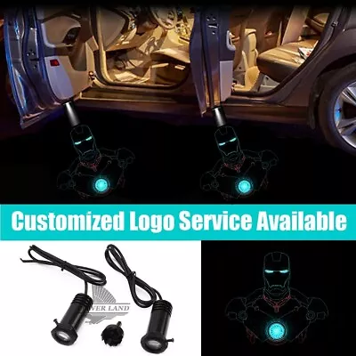 $17.99 • Buy 2Pcs Car Door Iron Man Logo Car Door Welcome Laser Projector Ghost Shadow Lights