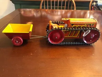 Mar Toys Antique Wind Up Tractor W/trailer--no Driver - Works Great • $100