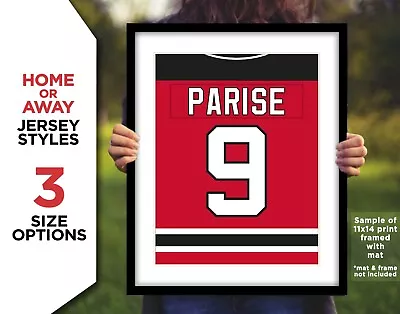 $24.95 • Buy ZACH PARISE Jersey Photo Picture Art NEW JERSEY DEVILS - 8x10 11x14 Or 16x20