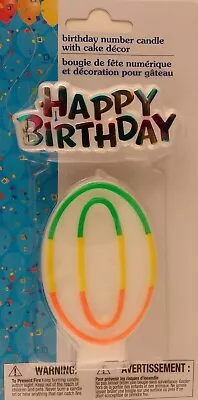  0  BIRTHDAY CANDLE 3 Inch With Glossy Color HAPPY BIRTHDAY Cake Decoration NEW! • $6.97