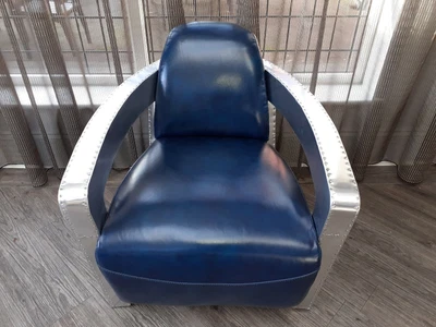 £549 • Buy Mars Halo Chair Blue Leather Siskel Van Haaren 