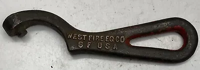 Vintage Fire Truck Hose Spanner Wrench WEST FIRE EQUIPMENT CO. S./F. 5/16 Pin • $27.50
