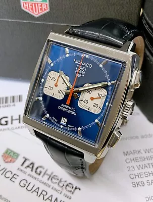 TAG Heuer Monaco CW2113 38mm Blue Dial SERVICED BY TAG HEUER • £3995