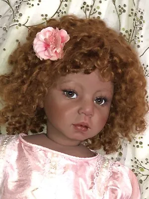 R Schrott GADCo Doll -Repaint As “Reanne ” -Glass Eyes/New Mohair Wig • $149.99