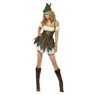 Robin Hood Costume Adult Female Sexy Medieval Halloween Fancy Dress • $13.67