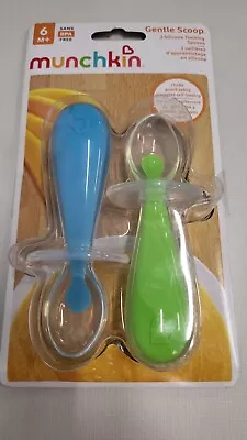 Munchkin BLUE & GREEN Gentle Scoop Spoon 2 Count New • $7.99