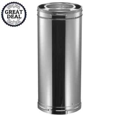 $89.99 • Buy 6 In. Dia X 36 In. Triple-Wall Galvanized Chimney Stove Pipe