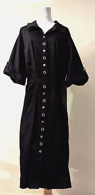 New Vintage Russel Kemp Studio Dress Sz 3X Rolled Sleeves Collard Snap Front H3 • $23.99