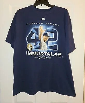 Mariano Rivera IMMORTAL 42  York Yankees Men's  Sandman  T-Shirt Size XL New  • $25