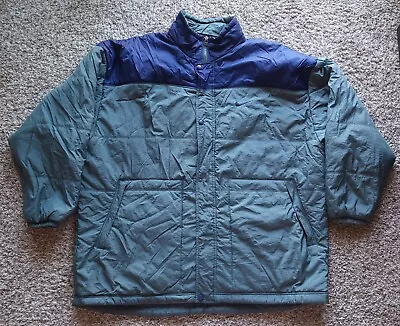 90s Nike Vintage Mens Puffer Jacket Blue Sage Green Full Zip. Size: XXL • $62