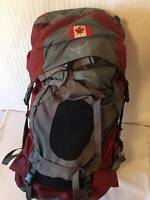 Osprey-Ariel 75 Backpack-gray/red-isoform-airscape • $175