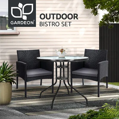 $229.95 • Buy Gardeon Outdoor Setting Dining Chairs Table Patio Furniture Wicker Bistro Set