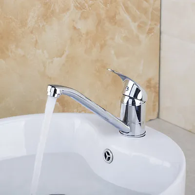 Medical Faucet Long Handle Mixer Bathroom Basin Sink Deck Mounted Taps Chrome • $23.65
