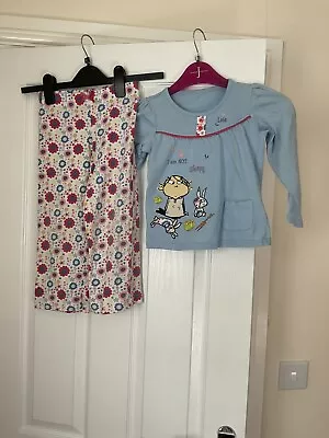 Charlie And Lola Pyjamas Set Size 3-4 Years • £3