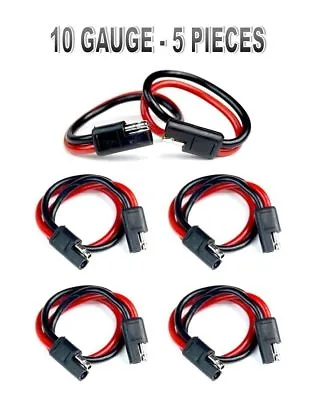 5 Pack 12  10 Gauge 2 Pin Quick Disconnect Audiopipe Polarized Wire Harness • $15.48