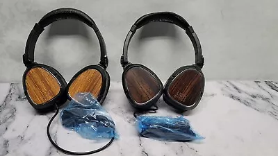 Lstn In-flight Delta Zebra Wood Headphones 2 Prong Cord Dual 3.5 Mm Cord 5pack • $9.99