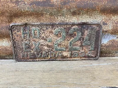 1934 Nevada License Plate Rusted Aged Patina Old Car Tag Auto Vintage Plate • $35