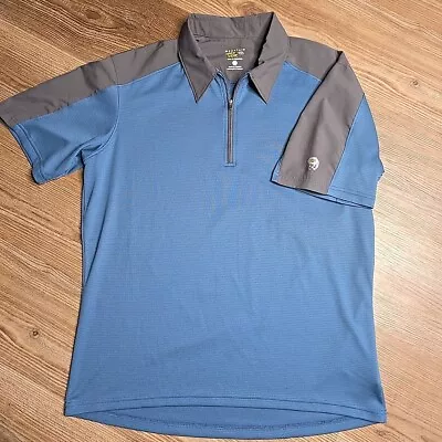 Mountain Hardware Blue/Grey Hiking Backpacking Outdoor Men's Shirt Sz Large • $17.99