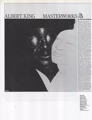 Magazine Print Singer Albert King-Masterworks-Velvet Bulldozer-by Milton Glaser • $19.95