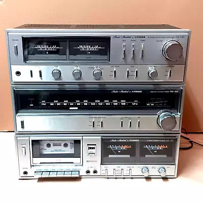 Vintage Fisher CA-120 Amp/FM-120 Tuner/CR110 CassetteTESTEDCLEAN     • $150