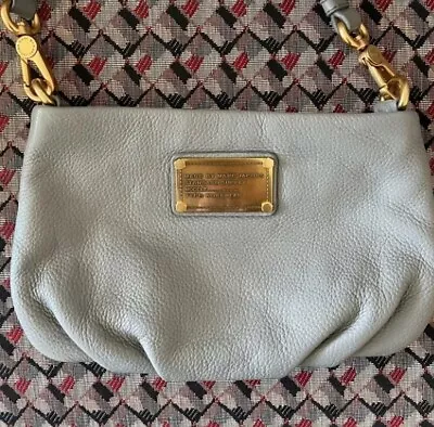 Marc By Marc Jacobs Classic Q Percy Gray Leather Small Crossbody Bag . Cute! • $80