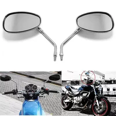 US Chrome Motorcycle Mirrors Fit For Victory Cross Country Side Mirrors Silver • $29.99