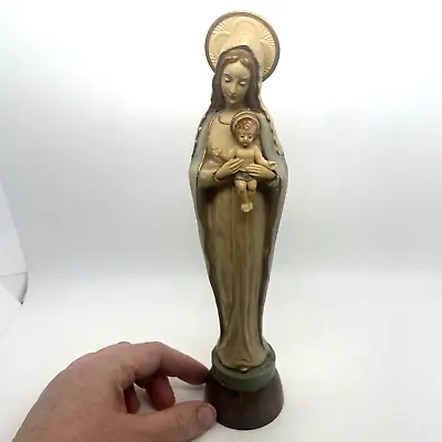 VTG Italian Madonna & Child Statue Figurine Celluloid 1930s Hand Painted Jesus • $49.97