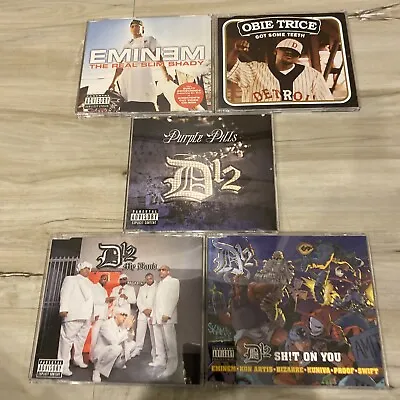 EMINEM & D12 Import CD LOT Slim Shady My Band Obie Trice Purple Hills Sh*t On U • $55