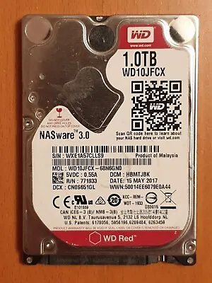 £19.95 • Buy Western Digital WD Red NAS 1 TB Internal 5400 RPM (2.5 In) (WD10JFCX) Hard Drive