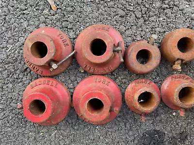 8 VINTAGE 1  York Barbell Collars Bar Weights Outer & Inside Weightlifting • $48