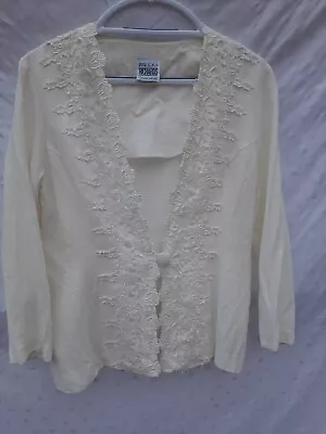 R & M Richards Blazer White/ivory Lace Front Formal • £22.80