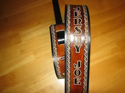 Custom Made Genuine Leather Guitar Strap Brown/ Black With Your Name 3  Wide • $75