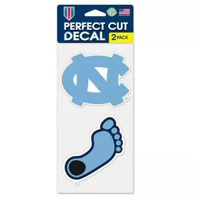 North Carolina Tar Heels 4x4 Perfect Cut Set Of 2 Decal [NEW] Car Emblem Sticker • $7.95