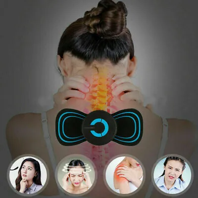 Portable Mini Electric Neck Massager Cervical Massage Back Massager Stimulator • £3.99