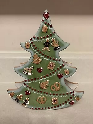 Villeroy & Boch Ginger Fancy Ceramic Christmas Tree Taper Candle Holder 8” • $18