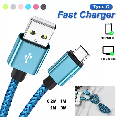 USB C Fast Charger Cable Type C Data Cord Lead For Samsung S24 S23 S22 S21 Ultra • $9.90