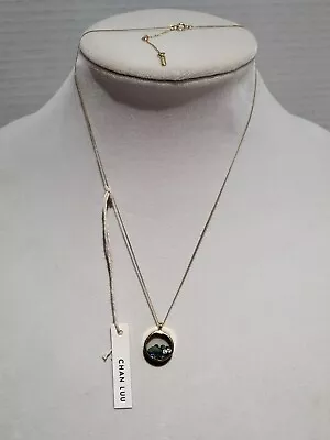 Aqua Moonstone Chan Luu Shaker Gold On 925 Necklace • £154.26