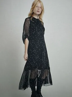 Morgan Le Fay Nocturnalis Maxi Dress In Black With Stars • $910