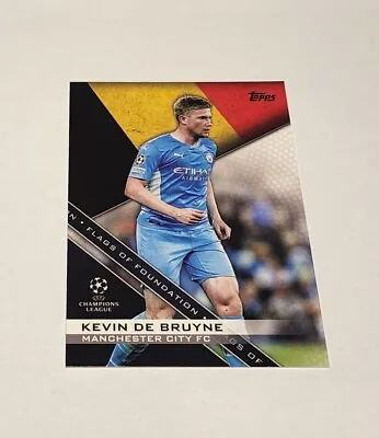 2021/22 Topps UEFA Champions League Soccer Flags Of Foundations Kevin De Bruyne  • $15