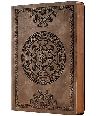 Leather Vintage Journal For Men Soft Cover 256 Lined Pages Notebook 180 Lay F • $14.72