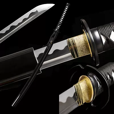 41'' Black Musashi Tsabu Ready Sharp Japanese Samurai Katana Handmade Sword • $88.88