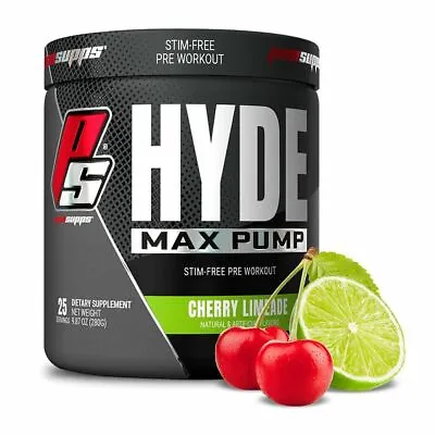 ProSupps HYDE MAX PUMP Stim-Free Pre-Workout Energy 25 Servings PICK FLAVOR • $32.95