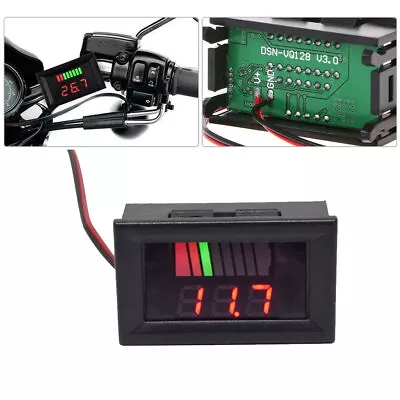 1pc 12V-72V LED Meter Tester Display Car Charge Indicator Voltmeter Accessories • $5.68