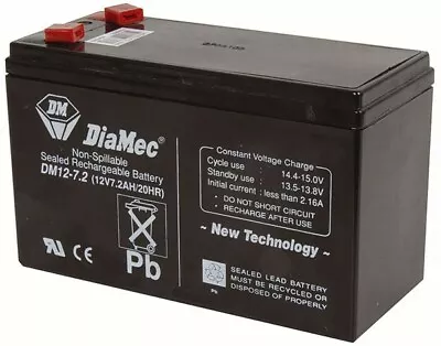  DiaMec 12V 7.2Ah Deep Discharge Recovery Rechargeable SLA Battery NBN  • $59.95