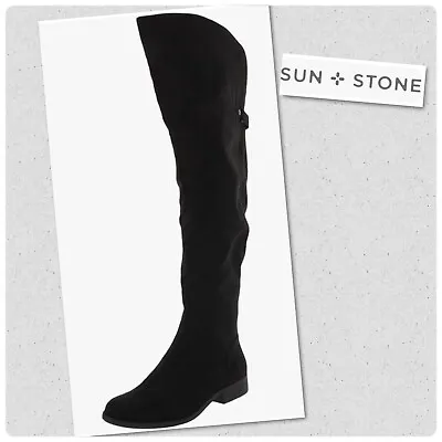 Sun & Stone Allicce Faux Suede Over The Knee Boots - NWOT • $48.99