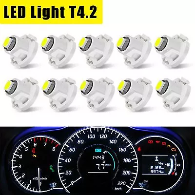 10PCS White T4/T4.2 Neo Wedge LED Bulb Cluster Instrument Dash Climate Base Ligh • $6.79