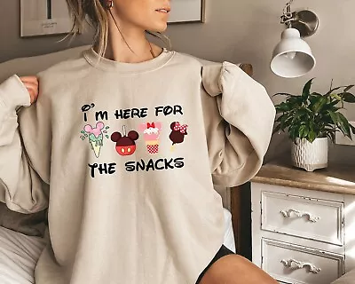 I'm Here For The Snacks Mickey And Friends Sweatshirt Family Trip Hoodie • $19.99