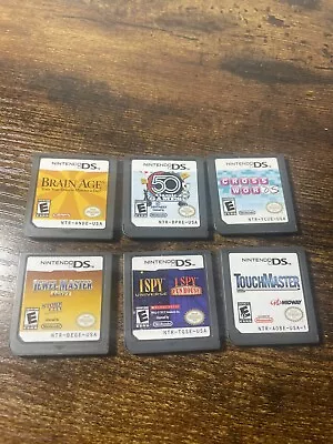 Nintendo Ds Game Lot - 6 Games - Cartridge Only Brain Age Touch Master I Spy Etc • $21.99