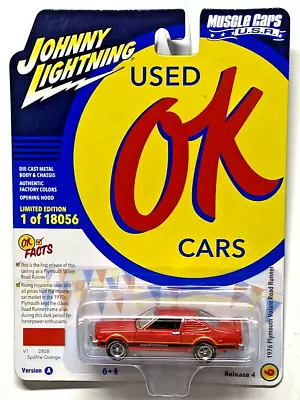 Johnny Lightning OK Used Cars 1976 Plymouth Volare Road Runner 1/64 ORANGE • $17.98